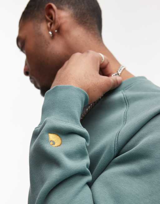 Carhartt WIP - Chase - Felpa verde pesante, 2 di 4