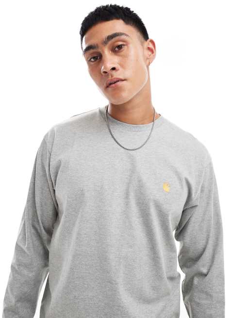 Carhartt WIP – Chase – Grå, långärmad t-shirt