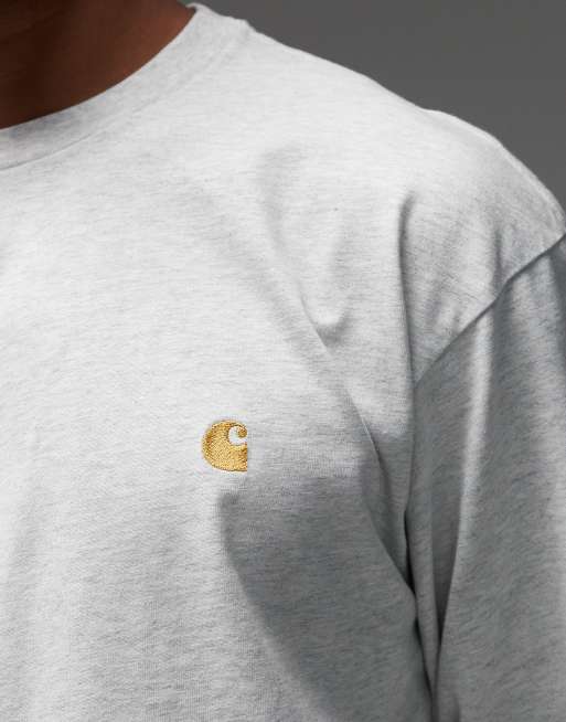 Carhartt WIP – Chase – Grå t-shirt med långa ärmar, 5 av 5