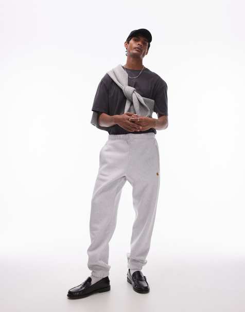 Carhartt WIP – Chase – Gråmelerade joggingbyxor - view 1