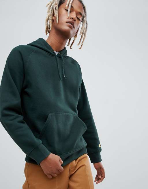 Carhartt WIP – Chase – Grüner Kapuzenpullover in regulärer Passform