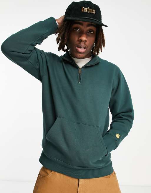 Carhartt-WIP Chase Hooded Zip Sweatshirt - Discovery Green I Urban