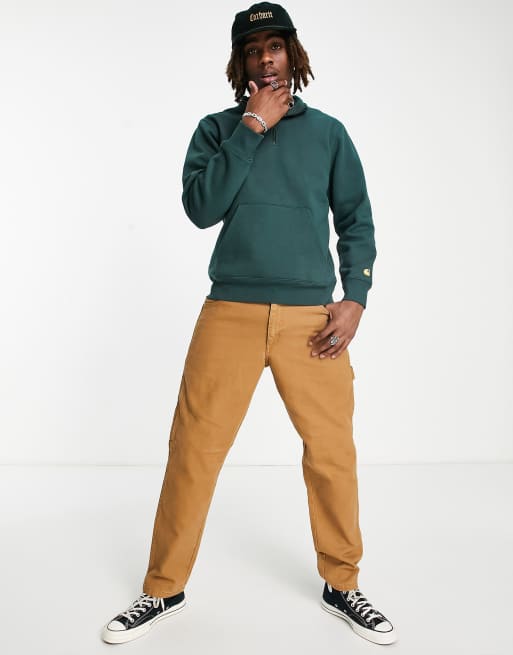 Carhartt chase hot sale sweatshirt green