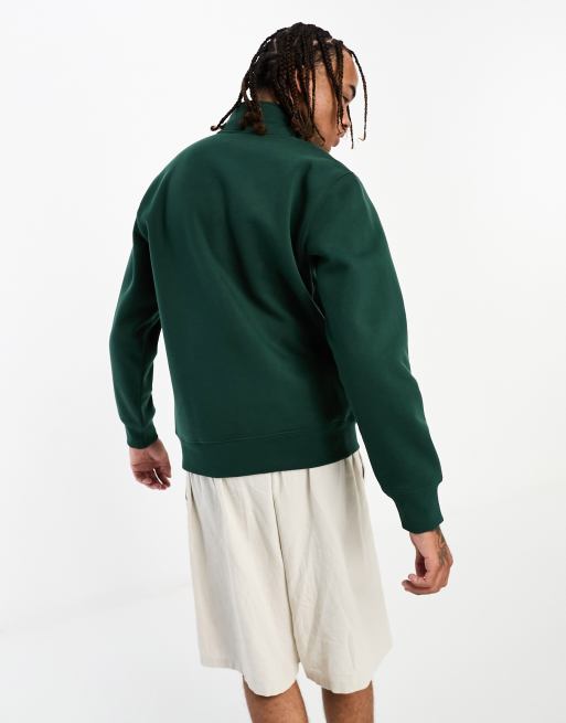 Carhartt WIP Chase half zip sweatshirt in green, 2 of 4