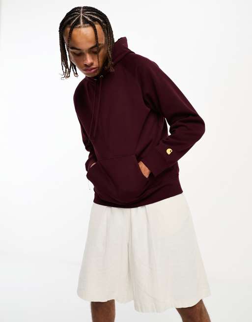Carhartt WIP - Chase - Hoodie in bordeauxrood, 3 van 4