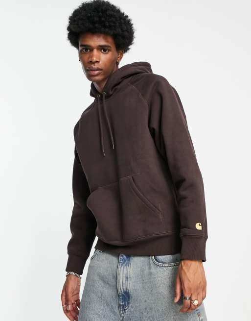 Carhartt WIP chase hoodie in brown | ASOS