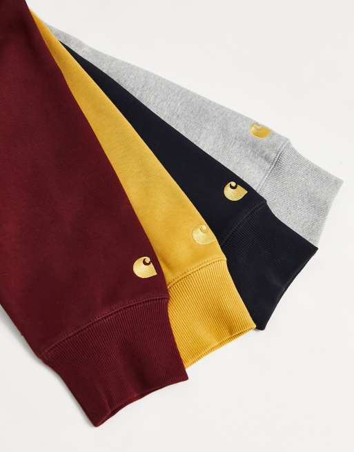 Carhartt WIP chase hoodie in burgundy ASOS