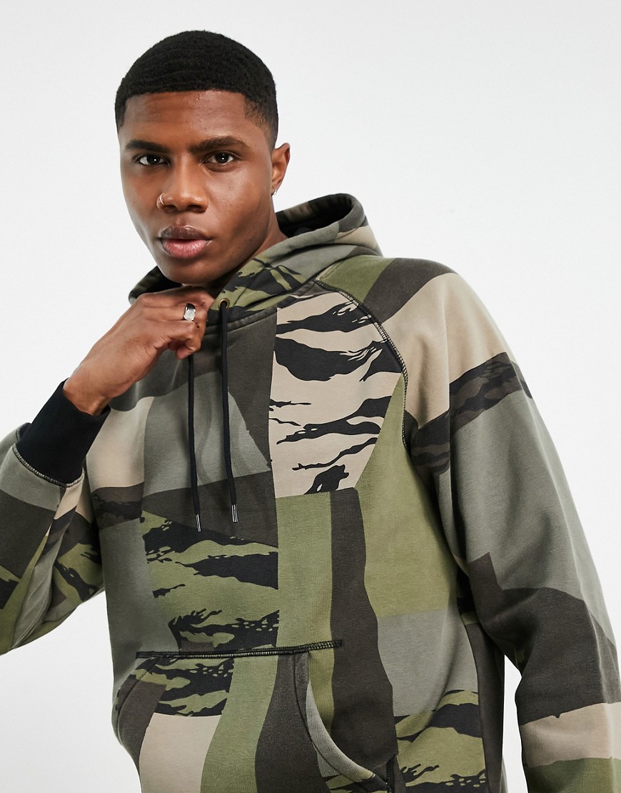 CARHARTT CHASE HOODIE IN CAMO-GREEN