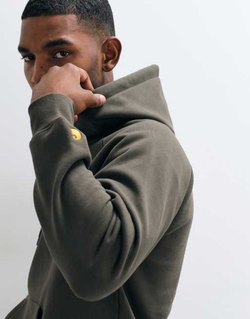 Carhartt WIP Chase hoodie in charcoal, 3 of 5