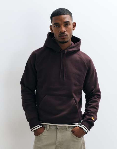 Carhartt WIP Chase hoodie in dark brown - view 1