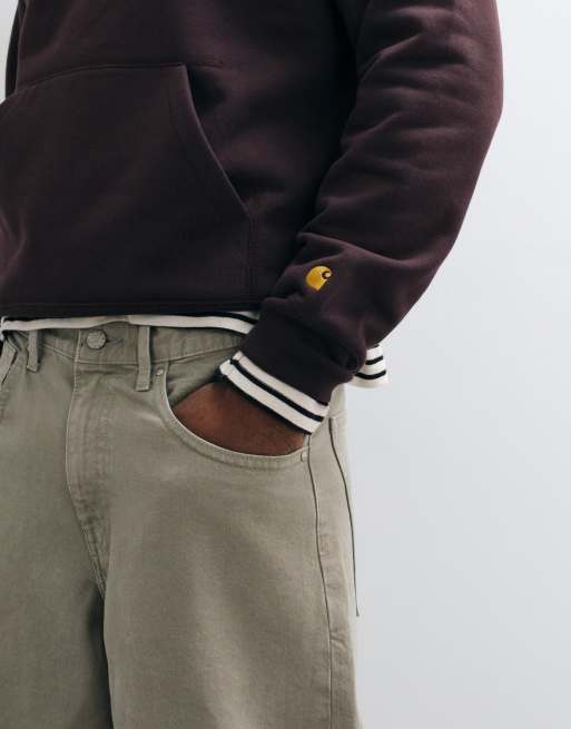 Carhartt WIP Chase hoodie in dark brown, 3 of 5