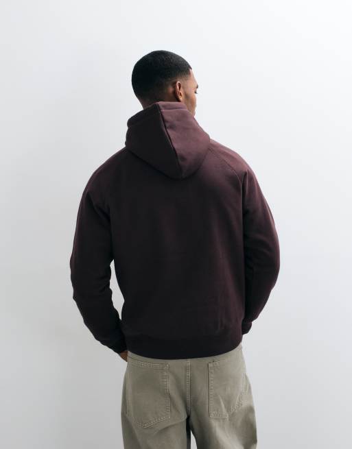 Carhartt WIP Chase hoodie in dark brown, 5 of 5