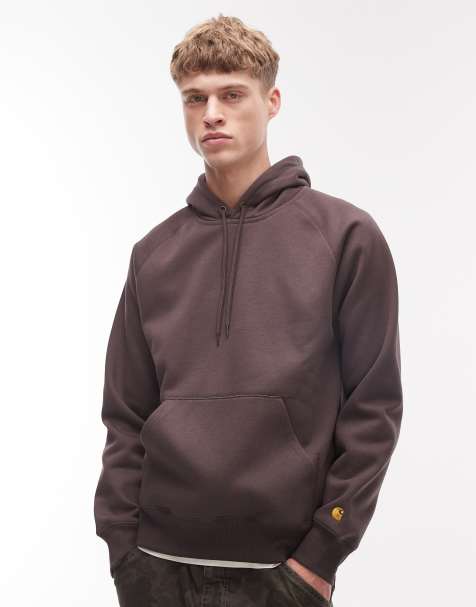 Carhartt WIP Chase hoodie in dark chocolate brown - view 1