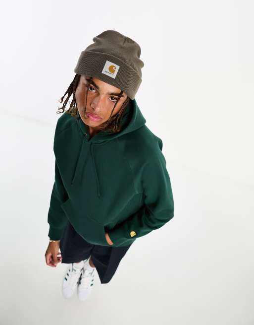 Dark green carhartt hoodie sale