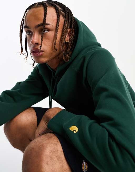 Dark green store carhartt hoodie