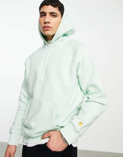 Carhartt WIP chase hoodie in mint green | ASOS