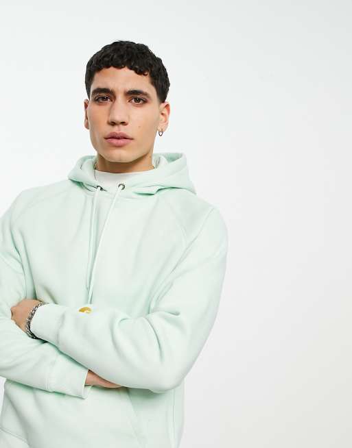 Carhartt WIP chase hoodie in mint green