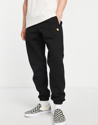 Carhartt WIP chase joggers in black ASOS