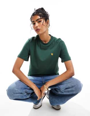 Carhartt WIP – Chase – Kakifärgad t-shirt