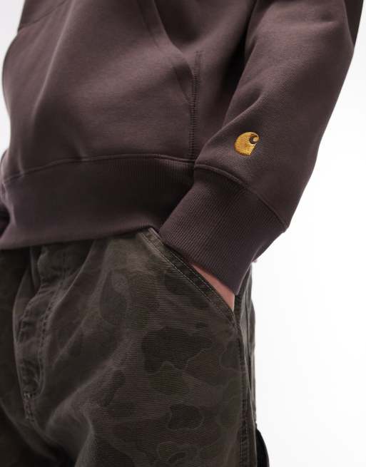 Carhartt WIP – Chase – Kapuzenpullover in dunklem Schokoladenbraun, 5 von 5