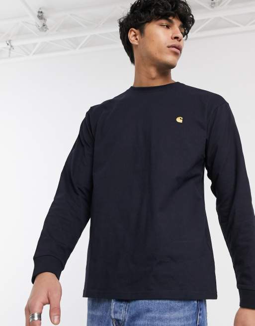 Carhartt WIP Chase long sleeve in dark navy