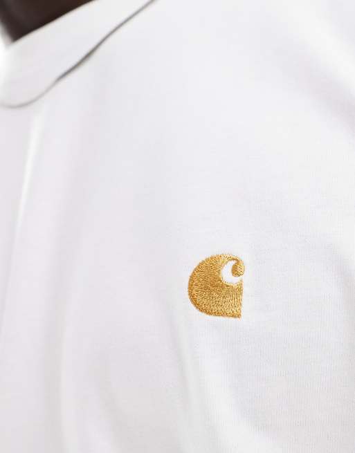 Carhartt WIP Chase long sleeve t-shirt in white, 4 of 4
