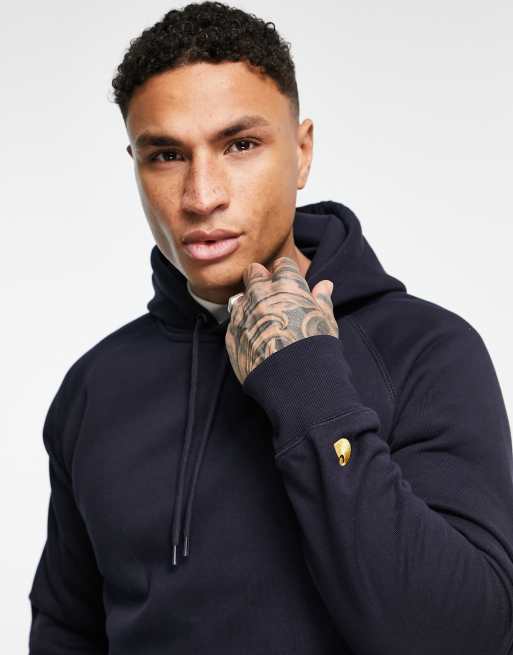 Carhartt WIP – Chase – Marineblauer Kapuzenpullover
