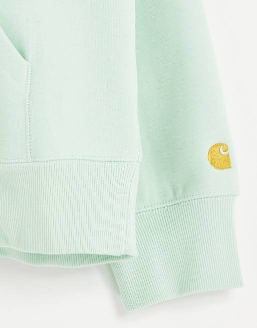 Carhartt WIP – Chase – Miętowozielona bluza z kapturem, 4 z 4