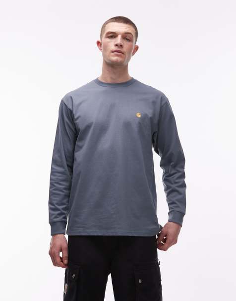 Carhartt WIP – Chase – Niebieski T-shirt z długim rękawem - view 1