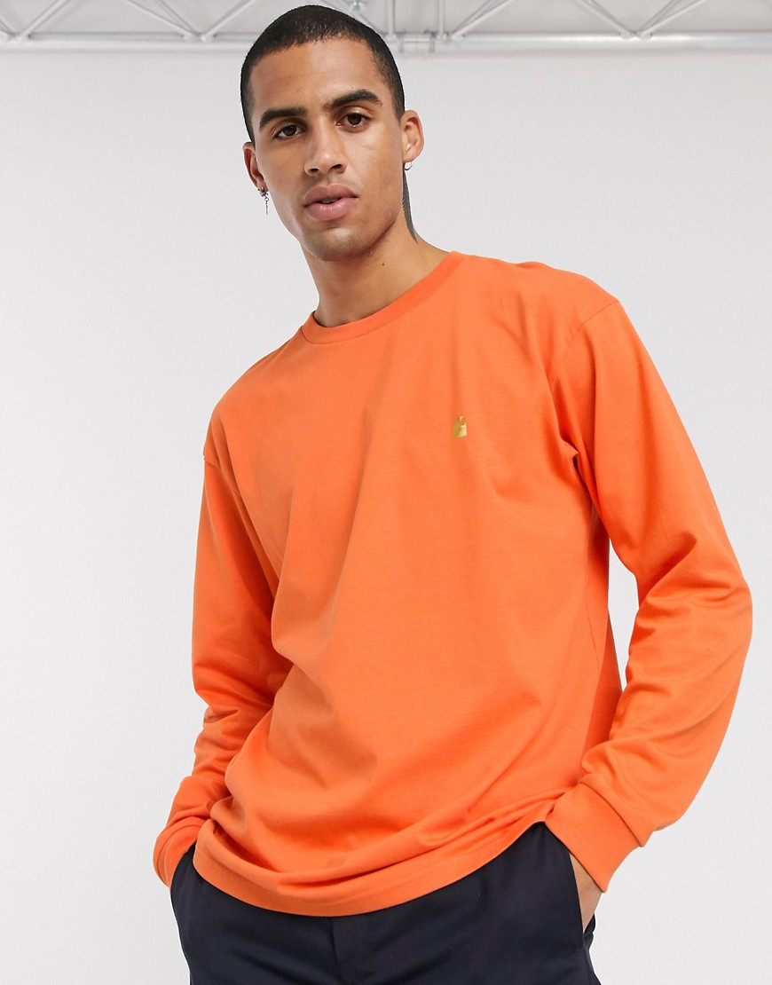 Carhartt WIP - Chase - Orange t-shirt med lange ærmer