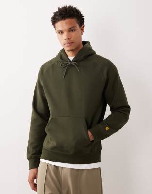 Carhartt WIP Carhartt WIP chase pullover hoodie in dark green