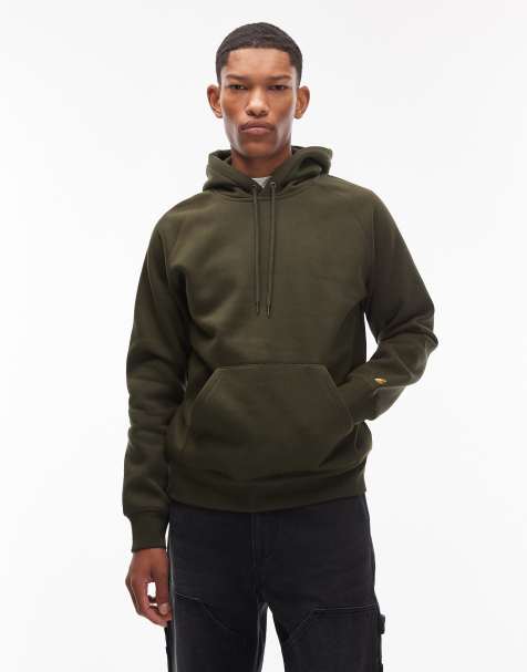 Carhartt WIP chase pullover hoodie in dark green - view 1