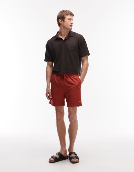 Carhartt WIP – Chase – Rostfärgade badshorts, 2 av 5