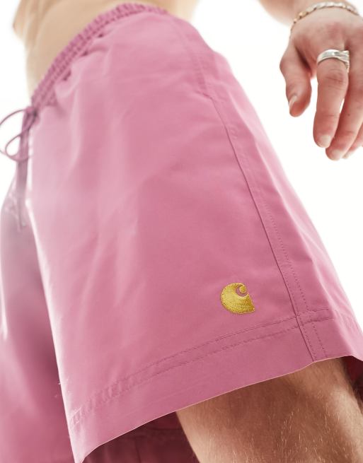 Carhartt WIP – Chase – Różowe szorty kąpielowe, 4 z 4