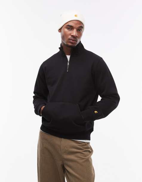 Carhartt WIP - Chase - Sort sweatshirt med halv lynlås - view 1