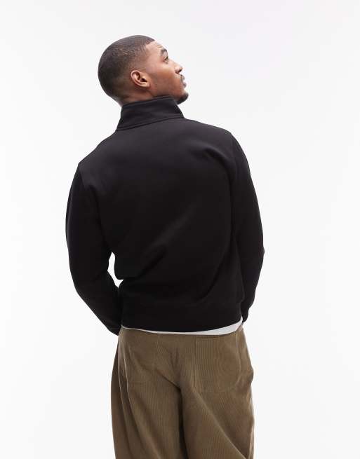Carhartt WIP – Chase – Svart sweatshirt med kort dragkedja, 3 av 4