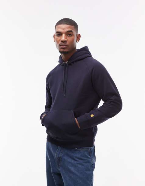 Carhartt WIP - Chase - Sweat à capuche - Bleu marine foncé - view 1