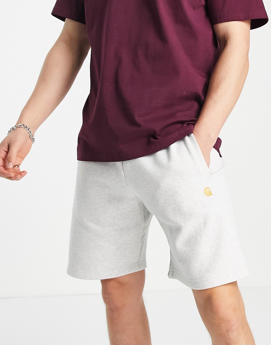 Carhartt WIP chase sweat shorts in gray