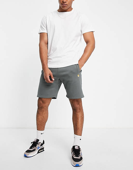 Carhartt WIP chase sweat shorts in khaki