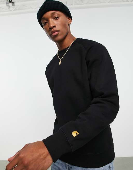 Carhartt WIP chase sweatshirt in black ASOS