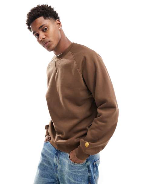 Carhartt WIP chase sweatshirt in brown - view 1
