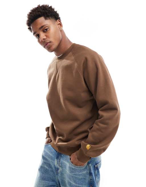 Carhartt WIP chase sweatshirt in brown