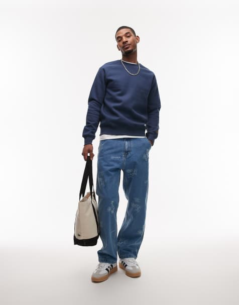 Carhartt WIP – Chase – Sweatshirt in gedämpftem Blau - view 1
