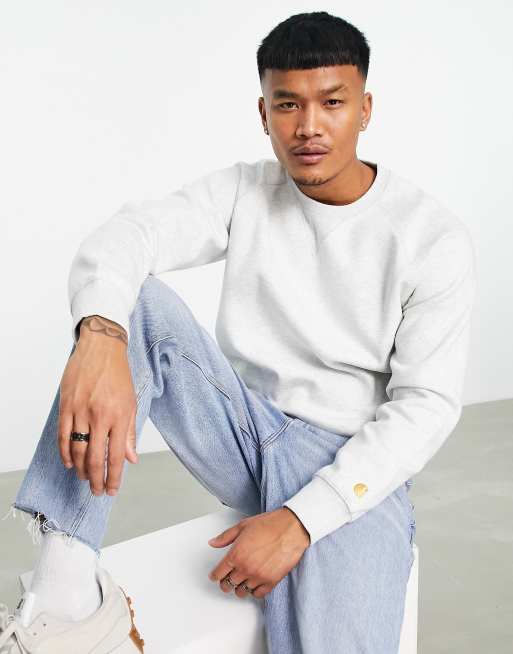 Carhartt wip chase online sweatshirt grey