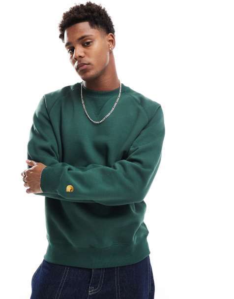 Carhartt WIP chase sweatshirt in green - view 1