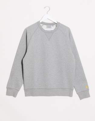 Carhartt WIP Chase sweatshirt in grey - ASOS Price Checker