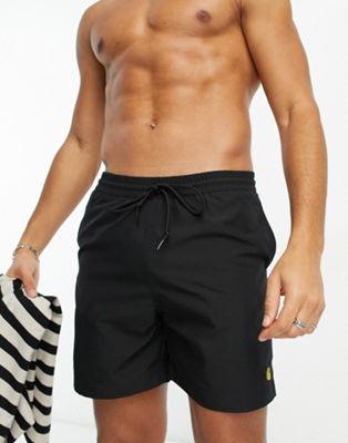 Carhartt WIP chase swim shorts in black - ASOS Price Checker