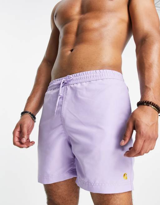 Carhartt WIP chase swim shorts in purple ASOS