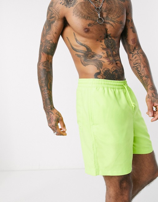 Carhartt WIP Chase swim trunk in lime