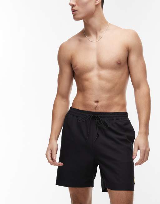 Carhartt WIP Chase swim trunks in black, 2 of 4